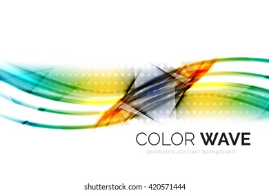 Vector abstract color wave design element