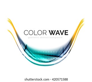 Vector abstract color wave design element