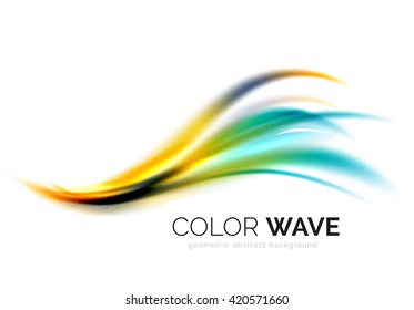 Elemento de diseño de onda de color abstracto vectorial