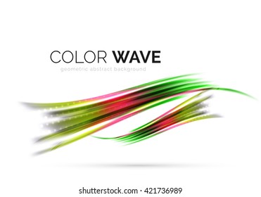 Vector abstract color wave design element