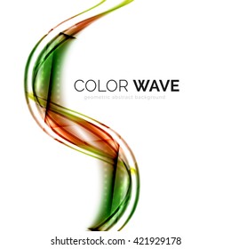 Elemento de design de onda de cor abstrata de vetor