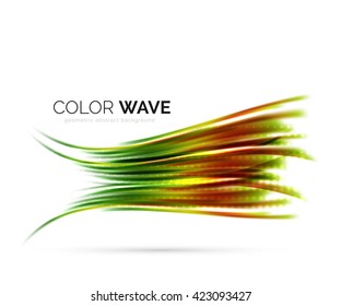 Elemento de diseño de onda de color abstracto vectorial