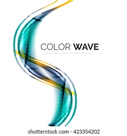 Vector abstract color wave design element