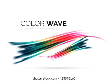 Elemento de diseño de onda de color abstracto vectorial