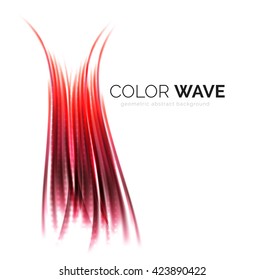 Elemento de diseño de onda de color abstracto vectorial