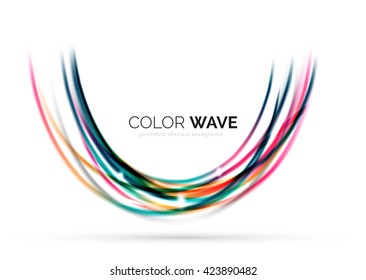 Vector abstract color wave design element