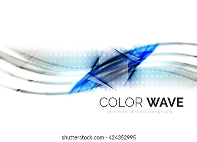 Vector abstract color wave design element