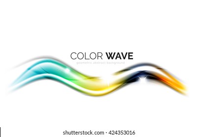 Vector abstract color wave design element