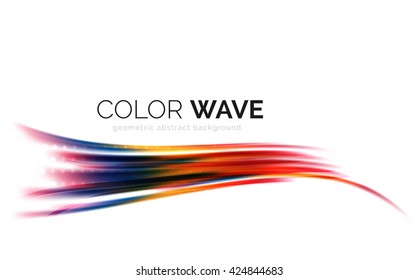 Vector abstract color wave design element