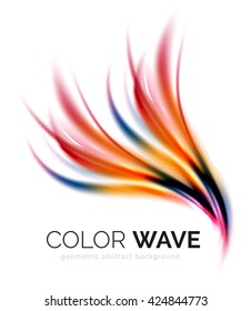 Elemento de diseño de onda de color abstracto vectorial