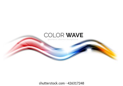 Vector abstract color wave design element