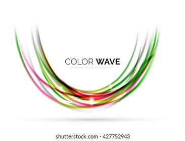 Vector abstract color wave design element