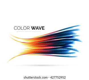 Vector abstract color wave design element