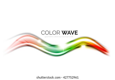 Vector abstract color wave design element