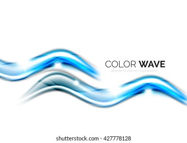 Elemento de diseño de onda de color abstracto vectorial