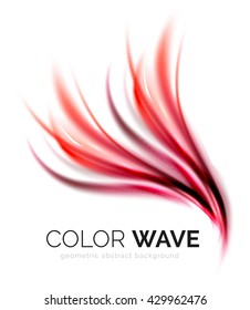 Elemento de diseño de onda de color abstracto vectorial