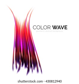 Elemento de diseño de onda de color abstracto vectorial