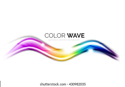 Vector abstract color wave design element