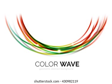 Elemento de diseño de onda de color abstracto vectorial