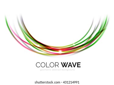 Elemento de diseño de onda de color abstracto vectorial
