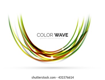 Elemento de diseño de onda de color abstracto vectorial