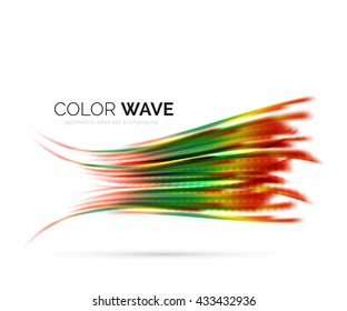 Vector abstract color wave design element