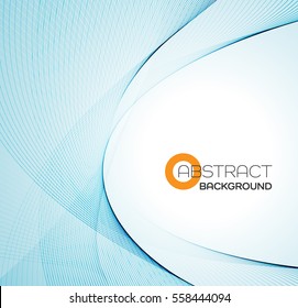 Vector Abstract color  wave design element.  Business or science background