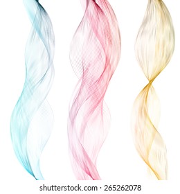 Vector Abstract color waves design element. Set banner