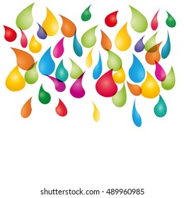 Vector abstract colored background with drops of printer