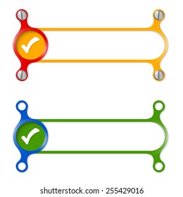 vector abstract colored frame and check box