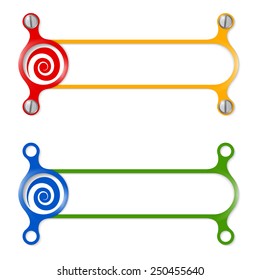 vector abstract colored frame and spiral