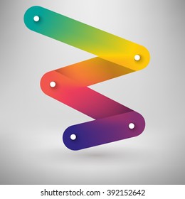vector abstract colored gradient blended b letter design