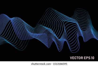 vector abstract colored line art background, Illustration suitable for Backdrop - Vector