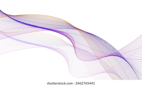 Vector abstracto de fondo de arte de línea de colores, Ilustración adecuada para el telón de fondo, púrpura, naranja  