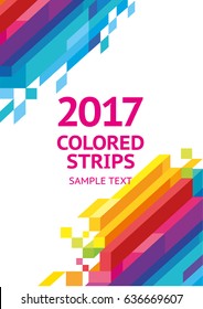 Vector abstract colored stripes background design web banner booklet