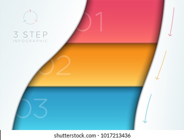 Vector Abstract Colorful 3d Banner List 1 to 3 Template