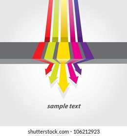 vector abstract colorful background with arrows. vector business illustration.
