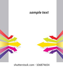 vector abstract colorful background with arrows. vector business illustration.