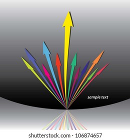 vector abstract colorful background with arrows. vector business illustration.