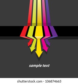 vector abstract colorful background with arrows. vector business illustration.