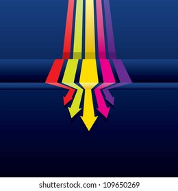 vector abstract colorful background with arrows. vector blue business illustration.
