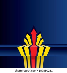 vector abstract colorful background with arrows. vector blue business illustration.