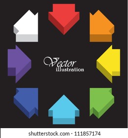 vector abstract colorful background with arrows