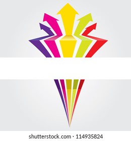 vector abstract colorful background with arrows. vector business illustration.