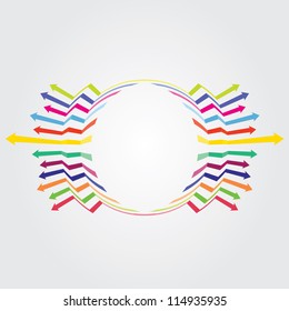 vector abstract colorful background with arrows. vector business illustration.