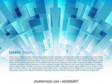 Vector abstract colorful background in blue color with rectangles