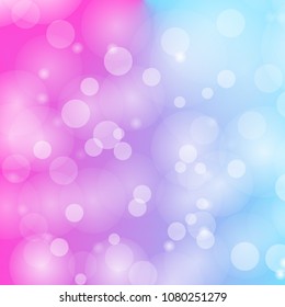 Vector abstract colorful background with blur bokeh light effect. Festive background with defocused lights. 