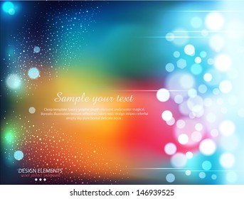 vector abstract colorful background with bokeh