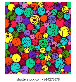 vector abstract colorful background of circles and lines