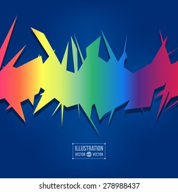 Vector abstract colorful background of fragments